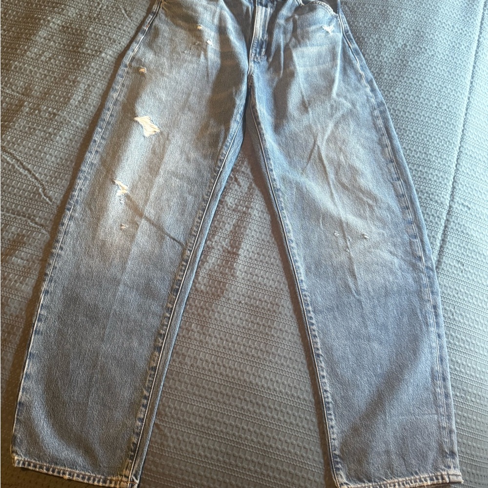 Madewell Light Blue Distressed Flare Jeans